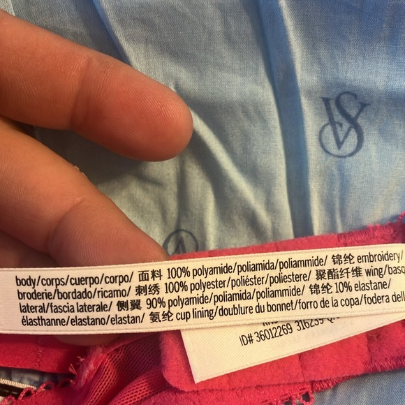 🔥VS Pink Wink push up lace balconette bra sz 34D NWT - Picture 12 of 13